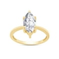 thumbnail image 3 of 1.62 CT 12MM X 6MM Marquise Cut Lab Created Moissanite Diamond Engagement Solitaire Ring In 14K Yellow Gold Over 925 Sterling Silver (1.62 Cttw) - 7.5, 3 of 6