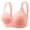 19# (Light pink), variant on Push Up Bras for Older Women No Underwire Plus Size Wide Strap Wireless Bra Everyday Full Coverage Bras (Light pink)