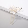 thumbnail image 3 of Boda Novia Perla Artificial Cristal Horquilla Nupcial Diademas Tocado Pelo Clip Joyería Advancent  AP006933-02, 3 of 6