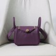 thumbnail image 1 of Bolso bandolera para mujer, mini bolso de médico, bolso de piel de vaca para mujer, bolso de hombro portátil, bolso de medicina con hebilla dorada, 1 of 5