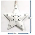 thumbnail image 2 of WC-5IN-WHITE METAL STAR ORNAMENT, 2 of 3
