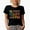 Black, variant on No Talkie Before Coffee, Office Co-Worker Humor Quote, Groovy Retro Wavy Text Merch Gift, Black T-Shirt, Medium