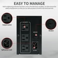 thumbnail image 6 of Backup UPS Power Supply 1000VA 600W Battery Backup Power with 3 Outlets and LCD Display, Suitable for Home and Office, 6 of 7