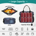 thumbnail image 2 of FORMRS Insulated Lunch Bag for Work School Unisex Large Capacity Cooler with Shoulder Strap, Blue Fireworks Pattern, 2 of 6