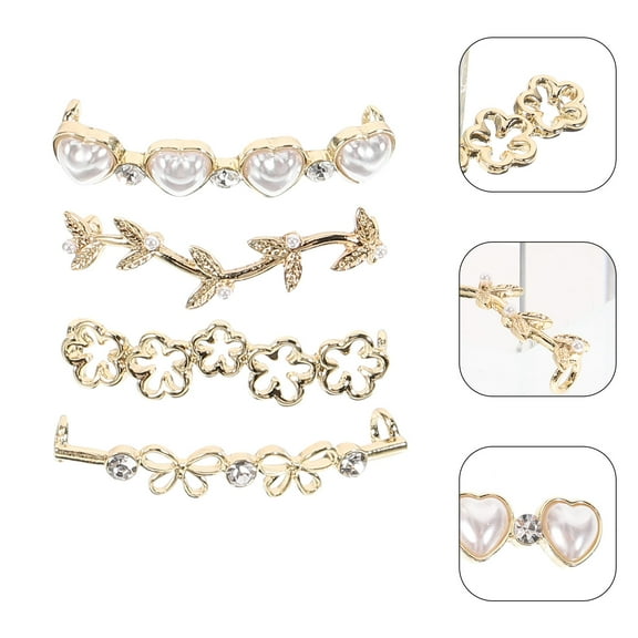 WASHWEPE  4 Pcs Shoe Clips for Sneakers Buckle Accessories Engagement Birthday