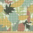 thumbnail image 2 of Ambesonne Autumn Fabric by the Yard Upholstery, Pastel Fall Season Leaves, 2 Yards, Multicolor, 2 of 5