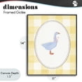 thumbnail image 4 of Stupell Industries Cottage Little Goose on Yellow Gingham Black Framed Giclee Art, 11 x 14, by The Paper Curator, 4 of 8