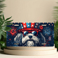 thumbnail image 6 of 1 Pcs 2D Flat License Plate Covers & Frames, Dog in Patriotic Hat For Decorative Front, Waterproof For Decoration Aluminum License Plate Covers & Frames Cover For Men Women, 12" X 6", 6 of 7