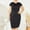 Black, variant on ITSAME Women's Plus Size Dress, Fit Flare Solid Color Crew Neck Summer Formal Dresses Khaki 4XL