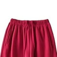 thumbnail image 3 of LOVZFMLL Women's Pants, Fall/Winter Drawstring Elastic Waist Loose Cuffed Thick Pants Wine, S, 3 of 4