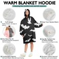 thumbnail image 5 of Wearable Oversized Blanket,Halloween Bat Silhouettes Wearable Blanket Hoodie for Adults,Cozy Hooded Blankets with Super Pockets,Super Warm Fuzzy Pullover for Women & Men, 5 of 6