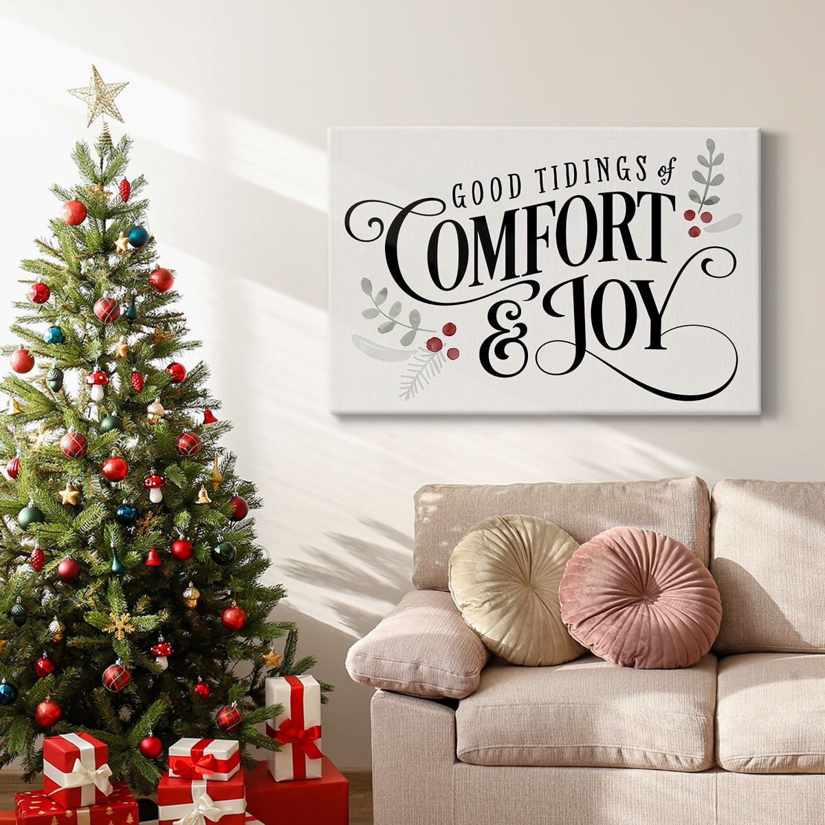 Merry Sentiment I- Gallery Wrapped Canvas