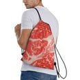 thumbnail image 3 of Kdxio Beef Steaks Print Drawstring Backpack Bag,Waterproof Draw String Back Sack, Gym Drawstring Bags Swim Bag For Unisex, 3 of 9
