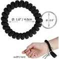thumbnail image 2 of 5PCS Spiral Keychain Bracelet Wrist Coil Stretch Wristband Elastic Stretchable Bracelet Key Ring Key Chain Key Holder Spring Flexible Spiral Wrist for Gym Pool Outdoor Sauna Keychain, 2 of 5