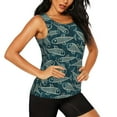 thumbnail image 2 of KLL Fish Style Print Womens Tank Top Sleeveless Workout Tops Athletic Running Shirts Yoga Gym Clothes-Large, 2 of 7