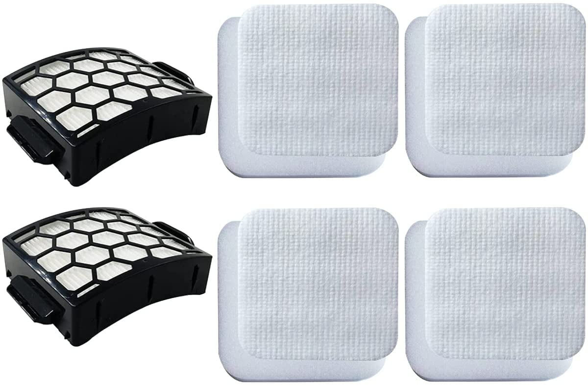 Hometimes Filter Replacement for Shark Rotator Navigator Lift-Away ADV DuoClean PowerFins Upright Vacuum LA502, LA322, LA301, LA300, Part XFFK320, XHF320, 4 Foam, 4 Felt, 2 HEPA