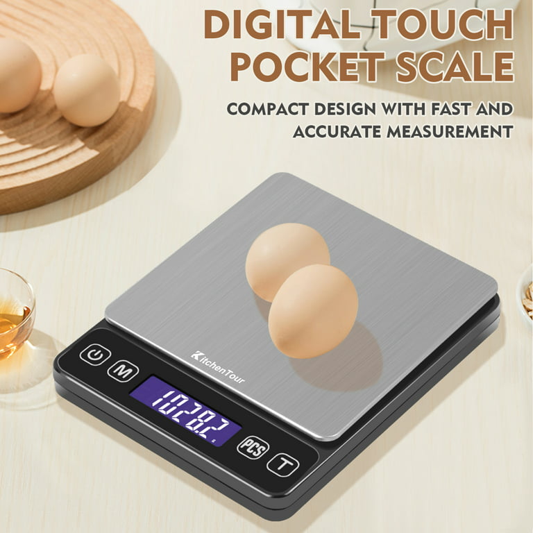 KitchenTour Digital Kitchen Scale 3000g/0.1g High Accuracy