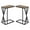 Dark Taupe, variant on Home Square Metal C Shaped End Table in Black Finish - Set of 2
