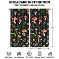 thumbnail image 2 of 2 Pack Boho Mushroom Kitchen Curtains - 42x84 Inch Semi-Sheer Tier Curtains, Vintage Mushroom Print, Rod Pocket Farmhouse Window Panels, 2 of 2