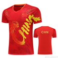 thumbnail image 3 of 2024 últimas camisetas y pantalones cortos de tenis de mesa del equipo CHINA Dragon para hombres, mujeres y niños, camiseta de tenis de mesa, camiseta de ping pong con texto personalizado y logotipo d, 3 of 5