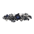 thumbnail image 1 of 4 colores de pasadores de pelo con flores de cristal y pedrería para mujer; pasador de resorte con perlas; metal de cobre electrochapado; para uso diario, fiestas y bodas, 1 of 3