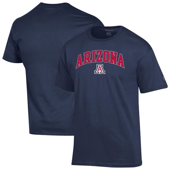 Men's-Champion Navy Arizona Wildcats Arched Logo T-Shirt