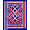 Blue, Pattern 2, variant on ODIKA 4'x6' Machine Washable Non-Slip Area Rug, Buffalo Check Interlocking Lattice with Whimsical Details High Traffic Rug, Red, 638883