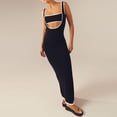 thumbnail image 5 of Vestido de tubo de rayas sin tirantes Y2k para mujer, vestido bodycon sin mangas, vestido largo de punto, sexy, sin espalda, maxi vestido clubwear, 5 of 5