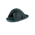 thumbnail image 4 of Jessica Simpson Womens Plush Cross Band Plush Memory Foam Slide Slipper, 4 of 8
