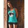 thumbnail image 2 of Graphic Moon Racerback Tank Women -Image by Shutterstock, Female Small, 2 of 4