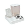 thumbnail image 2 of Dispensador automático de comida y agua para gatos Almacenamiento de comida para mascotas Dispensador de agua para mascotas Blanco Con Cuenco, 2 of 9