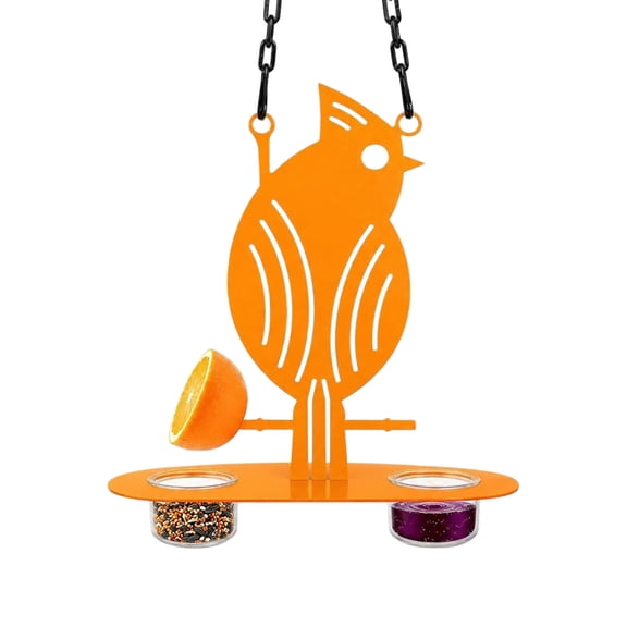 Leeye Holder, Double Ring Outdoors Hanging Oriole Feeders Fruit Clear Bowls Jelly Mealworms Easy, for Yard Patio and Garden Decor
