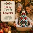 thumbnail image 5 of Quilted Christmas Tree Kit, Handmade Fabric Holiday Tree Decor | DIY Patchwork Sewing Craft Kit with Cute Topper Home Mantel Table Office Display, 5 of 6