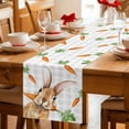 thumbnail image 5 of Easter Bunny Table Runner 90 Inches Long Farmhouse Dress Scarves, Spring Rabbits Carrots Gray Buffalo Plaid Dining Tablerunner for Coffee Table/Kitchen Island/Party Décor, 13" x 90", 5 of 8