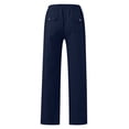 thumbnail image 4 of Men's Casual Pants - Mid Rise Solid Full-Length Everyday Trousers with Drawstring and Pockets for Comfort, 4 of 4