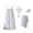 Y23 White, variant on Mifsaly Womens 4 Piece Plush Bath Dress Set Absorbent Sleeveless Wrap Shower Robe with Pockets,Hair Towel Wrap, Dry Hair Cap & Bath Towel Blue,Free Size