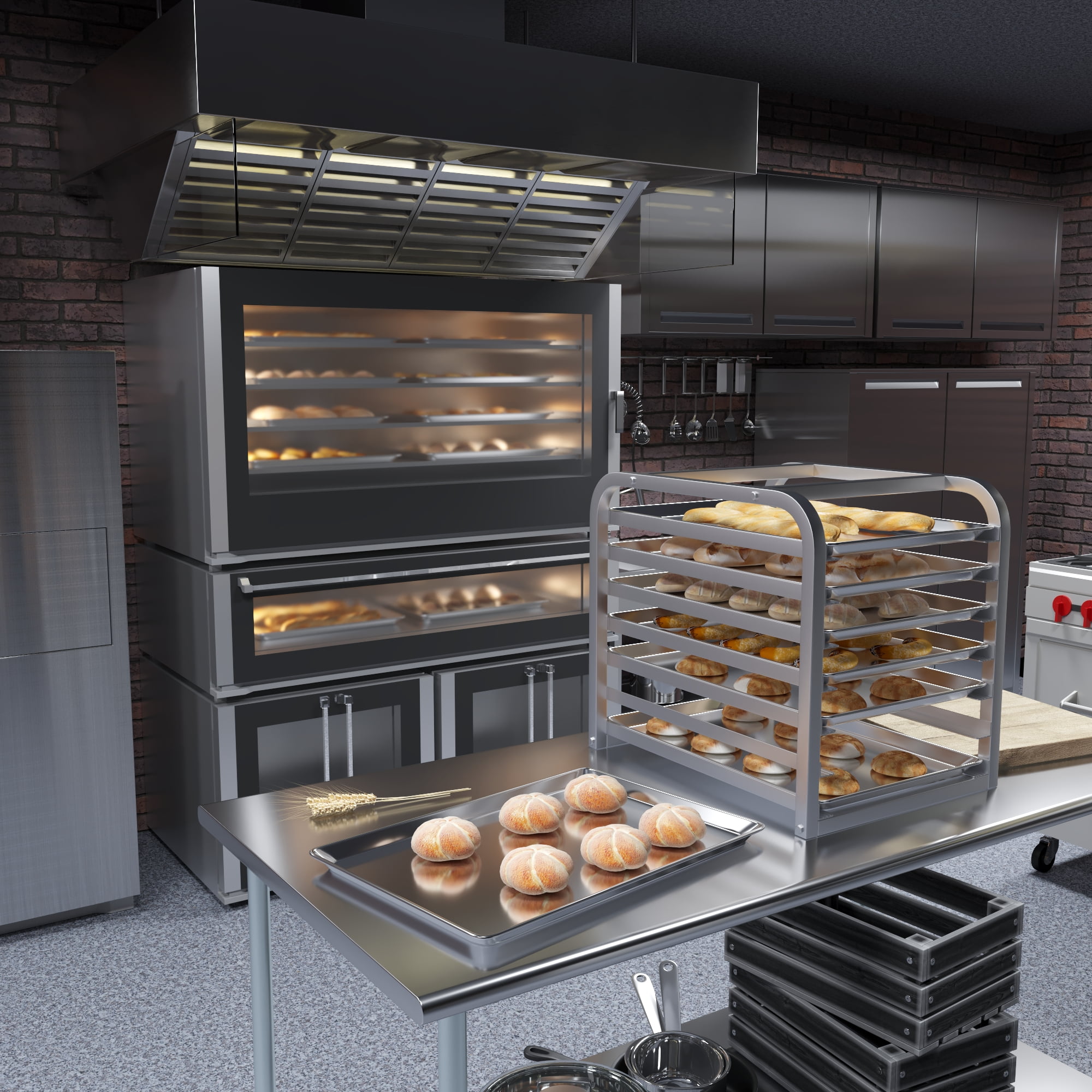 Pack of 6 | 18 in. x 26 in. Full Size Aluminum Bun / Sheet Pan | Ideal for baking, roasting, cooling, prepping, or storing – a must-have in restaurants, bakeries, and busy kitchens.