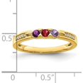 thumbnail image 4 of 14K Yellow Gold Family Jewelry Diamond Semi-Set Ring - Ring Size 7.0 center stones not included Natural Diamonds - 2.7gm, 4 of 8