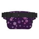 thumbnail image 3 of Fotbe Purple Snow Flakes Cangurera Cuadrada con Estampado de Doble Capa, Bolsa de Cintura Ajustable Mini para Hombres y Mujeres, 3 of 9
