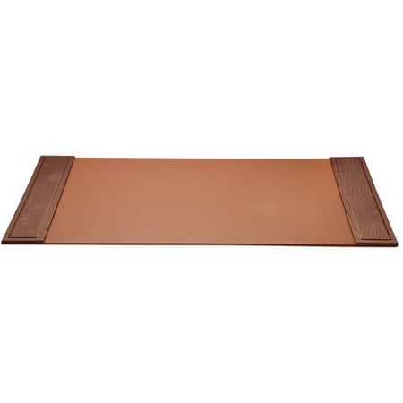 UPC: 0872164001113 | Brown Crocodile Embossed 34 x 20 Side-Rail Desk Pad