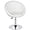 White, variant on Living Room Vanity Chair Makeup Velvet Round Tufted Back Swivel Accent with Chrome Frame Height Adjustable for Room, Bedroom, Pink