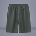 thumbnail image 4 of pstuiky Pantalones cortos de gimnasio, Pantalones cortos transpirables de color liso para hombre, informales, para vacaciones, con bolsillos Pantalones cortos cargo, 4 of 4