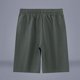 thumbnail image 4 of pstuiky Pantalones cortos de gimnasio, Pantalones cortos transpirables de color liso para hombre, informales, para vacaciones, con bolsillos Pantalones cortos cargo, 4 of 4