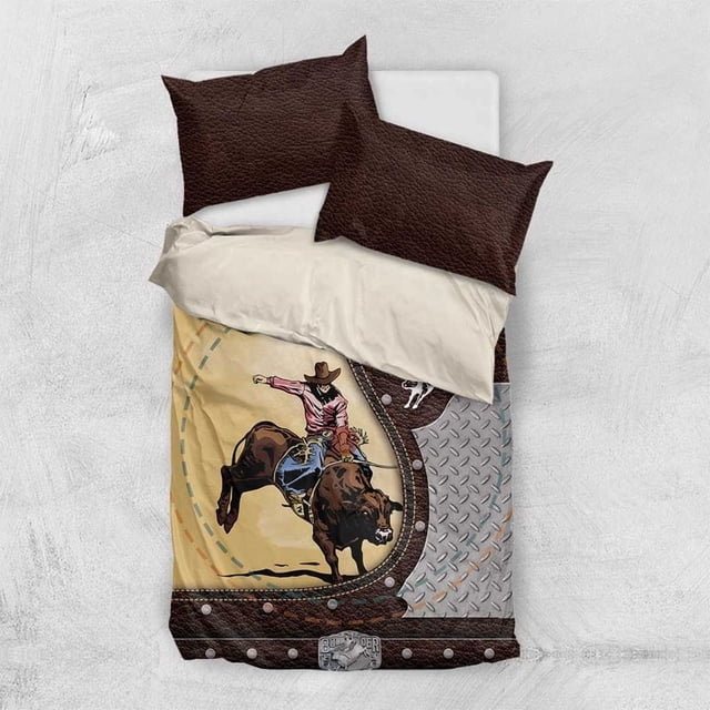 Bull Riding Bedding Set Cowboy Courage Rodeo DT03