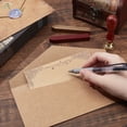 thumbnail image 4 of 1 Set Vintage Retro Western Style Paper Envelope Bowknot Polyester Satin Ribbon Gilding Kraft Writing Paper Mixed Color 22x10.9cm 40pcs, 4 of 7