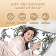 thumbnail image 2 of Yiaed Body Pillow Cover, Ultra Soft Microfiber Pillowcases, Breathable Long Pillow Case, Envelope Closure-Palm Trees Zebra (20x54 inch)（Pillow core not included）, 2 of 5