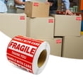 thumbnail image 1 of YAOMOBB Fragile Shipping Label Red White Fragile Sticker Handle with Care Self adhesive Rectangle Shipping Warning for Package Box, 1 of 5