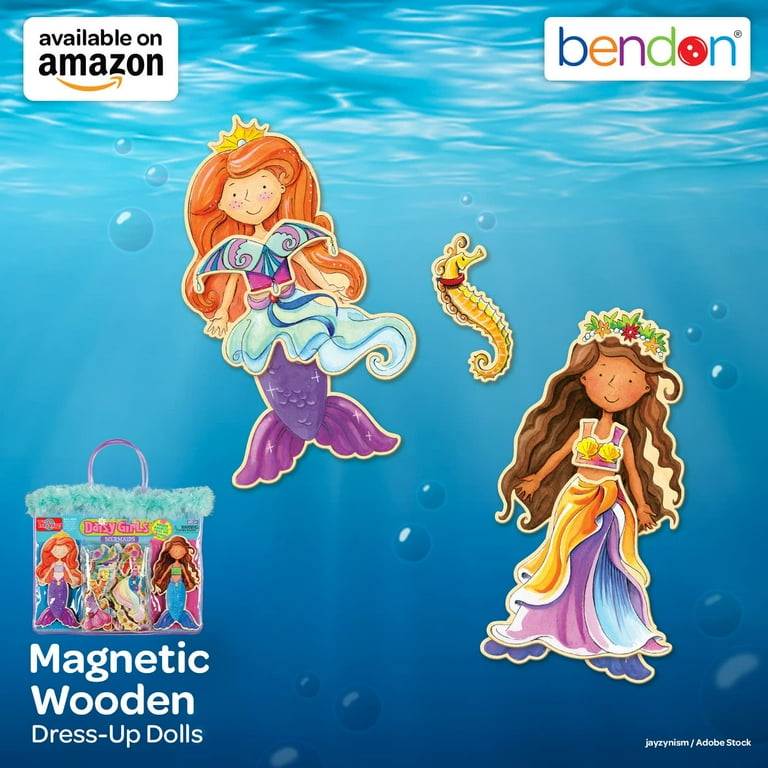Bendon TS Shure Mermaids Sea Life 40-Piece Wooden Magnetic Dress