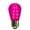 Pink, variant on S14 LED Pink Transp Bulb E26 Base 5/pk