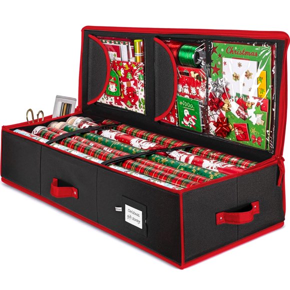 Organizador para papel de regalo ZOBER 102x15x15 cm, capacidad para 24 rollos